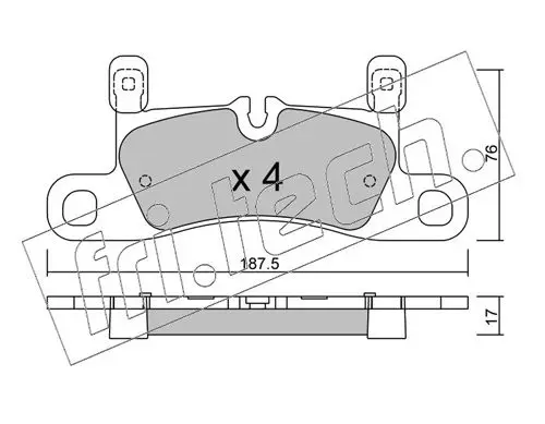 Handler.Part Brake pad set, disc brake fri.tech. 9743 1