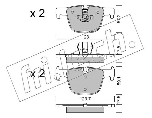 Handler.Part Brake pad set, disc brake fri.tech. 9790 1