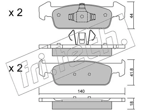 Handler.Part Brake pad set, disc brake fri.tech. 9911 1