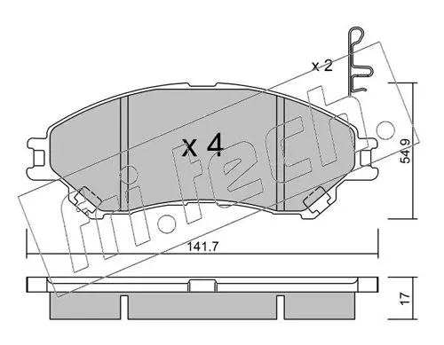 Handler.Part Brake pad set, disc brake fri.tech. 10120 1