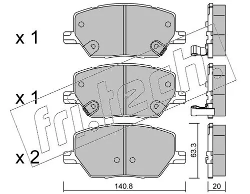 Handler.Part Brake pad set, disc brake fri.tech. 10170 1