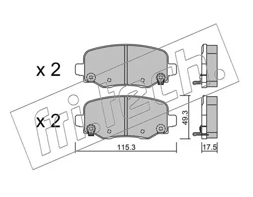 Handler.Part Brake pad set, disc brake fri.tech. 10180 1