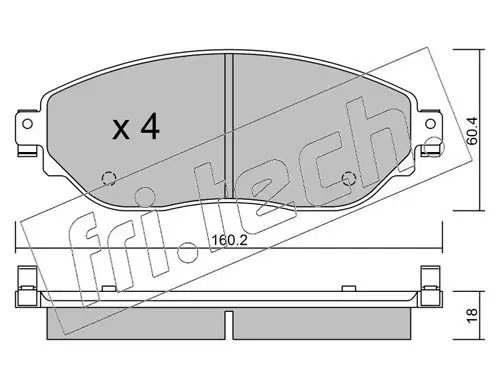 Handler.Part Brake pad set, disc brake fri.tech. 10190 1