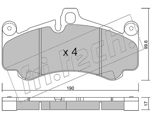 Handler.Part Brake pad set, disc brake fri.tech. 10280 1