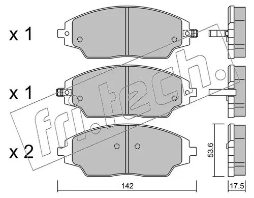 Handler.Part Brake pad set, disc brake fri.tech. 10320 1