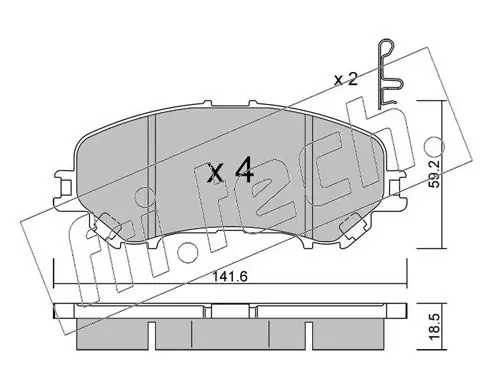 Handler.Part Brake pad set, disc brake fri.tech. 10340 1