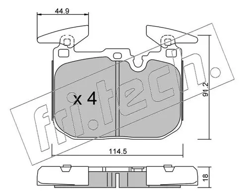 Handler.Part Brake pad set, disc brake fri.tech. 10390 1