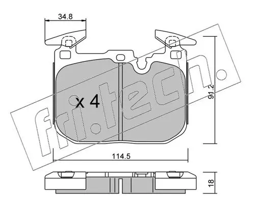 Handler.Part Brake pad set, disc brake fri.tech. 10391 1