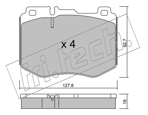 Handler.Part Brake pad set, disc brake fri.tech. 10430 1