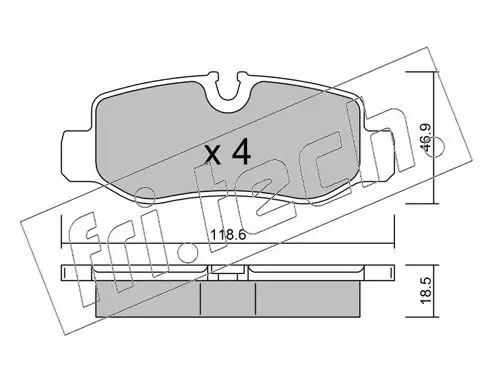 Handler.Part Brake pad set, disc brake fri.tech. 10470 1