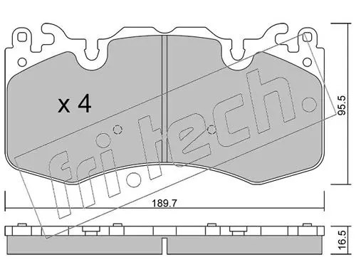 Handler.Part Brake pad set, disc brake fri.tech. 10480 1