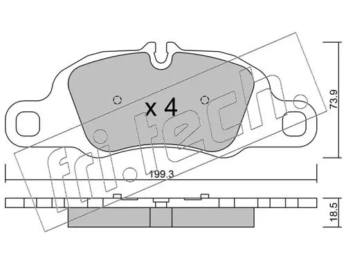 Handler.Part Brake pad set, disc brake fri.tech. 10510 1