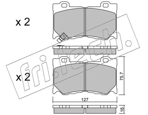 Handler.Part Brake pad set, disc brake fri.tech. 10530 1