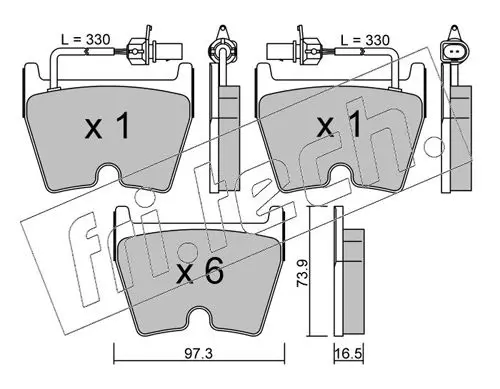 Handler.Part Brake pad set, disc brake fri.tech. 10670 1