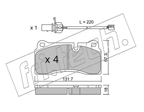 Handler.Part Brake pad set, disc brake fri.tech. 10680 1