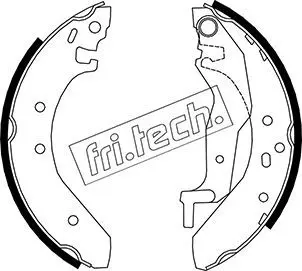 Handler.Part Brake shoe set fri.tech. 1007017 1