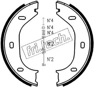 Handler.Part Brake shoe set, parking brake fri.tech. 1019021K 1