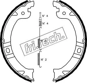 Handler.Part Brake shoe set, parking brake fri.tech. 1023002K 1