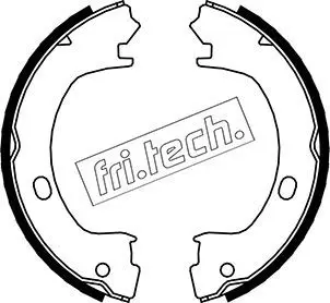 Handler.Part Brake shoe set, parking brake fri.tech. 1023006 1