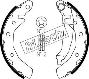 Handler.Part Brake shoe set fri.tech. 1027001 1