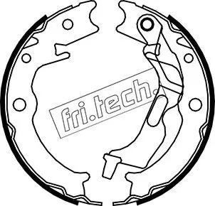 Handler.Part Brake shoe set, parking brake fri.tech. 1027007 1