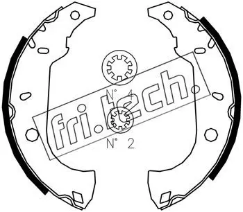 Handler.Part Brake shoe set fri.tech. 1034091S 1