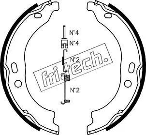 Handler.Part Brake shoe set, parking brake fri.tech. 1034118K 1