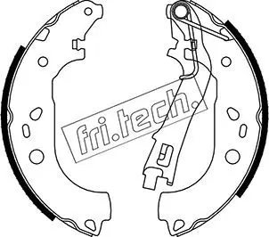 Handler.Part Brake shoe set fri.tech. 1034122 1