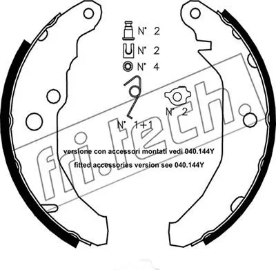 Handler.Part Brake shoe set fri.tech. 1040122K 1