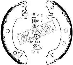 Handler.Part Brake shoe set fri.tech. 1040123K 1