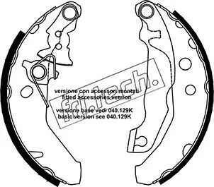 Handler.Part Brake shoe set fri.tech. 1040145Y 1