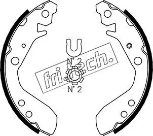 Handler.Part Brake shoe set, parking brake fri.tech. 1044023K 1