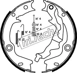 Handler.Part Brake shoe set, parking brake fri.tech. 1046223K 1