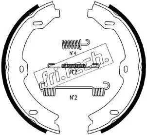 Handler.Part Brake shoe set, parking brake fri.tech. 1052134K 1