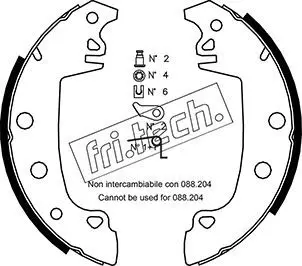 Handler.Part Brake shoe set fri.tech. 1079187K 1