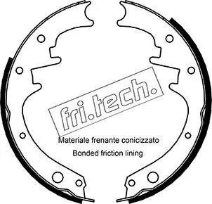 Handler.Part Brake shoe set fri.tech. 1088220 1