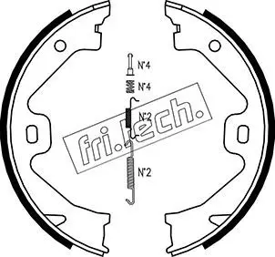 Handler.Part Brake shoe set, parking brake fri.tech. 1092307K 1