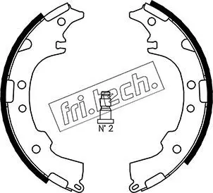 Handler.Part Brake shoe set fri.tech. 1115304 1