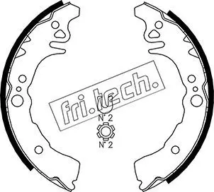 Handler.Part Brake shoe set fri.tech. 1115305 1