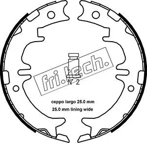 Handler.Part Brake shoe set, parking brake fri.tech. 1115311 1