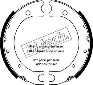 Handler.Part Brake shoe set, parking brake fri.tech. 1115312 1