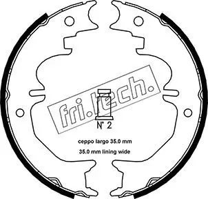 Handler.Part Brake shoe set, parking brake fri.tech. 1115313 1