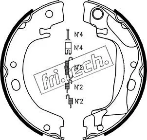 Handler.Part Brake shoe set, parking brake fri.tech. 1115318K 1