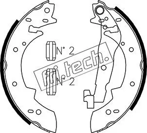 Handler.Part Brake shoe set fri.tech. 1127269 1