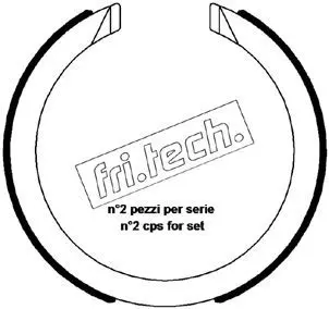 Handler.Part Brake shoe set, parking brake fri.tech. 1027008 1