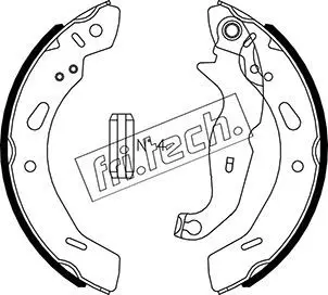 Handler.Part Brake shoe set fri.tech. 1040162 1