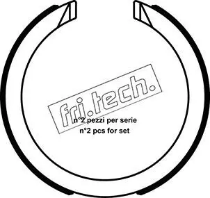 Handler.Part Brake shoe set, parking brake fri.tech. 1040163 1