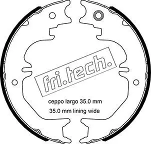 Handler.Part Brake shoe set, parking brake fri.tech. 1115329 1