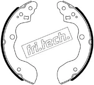 Handler.Part Brake shoe set fri.tech. 1111257 1