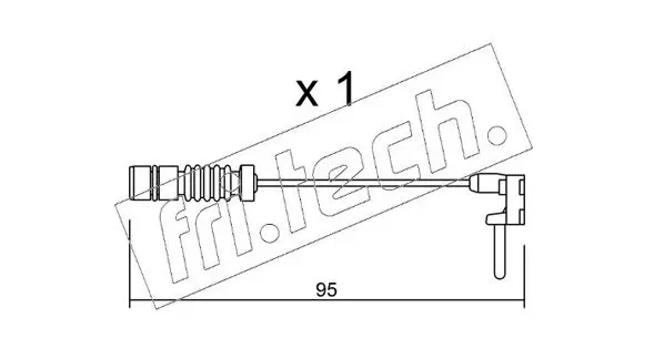 Handler.Part Warning contact, brake pad wear fri.tech. SU011 1